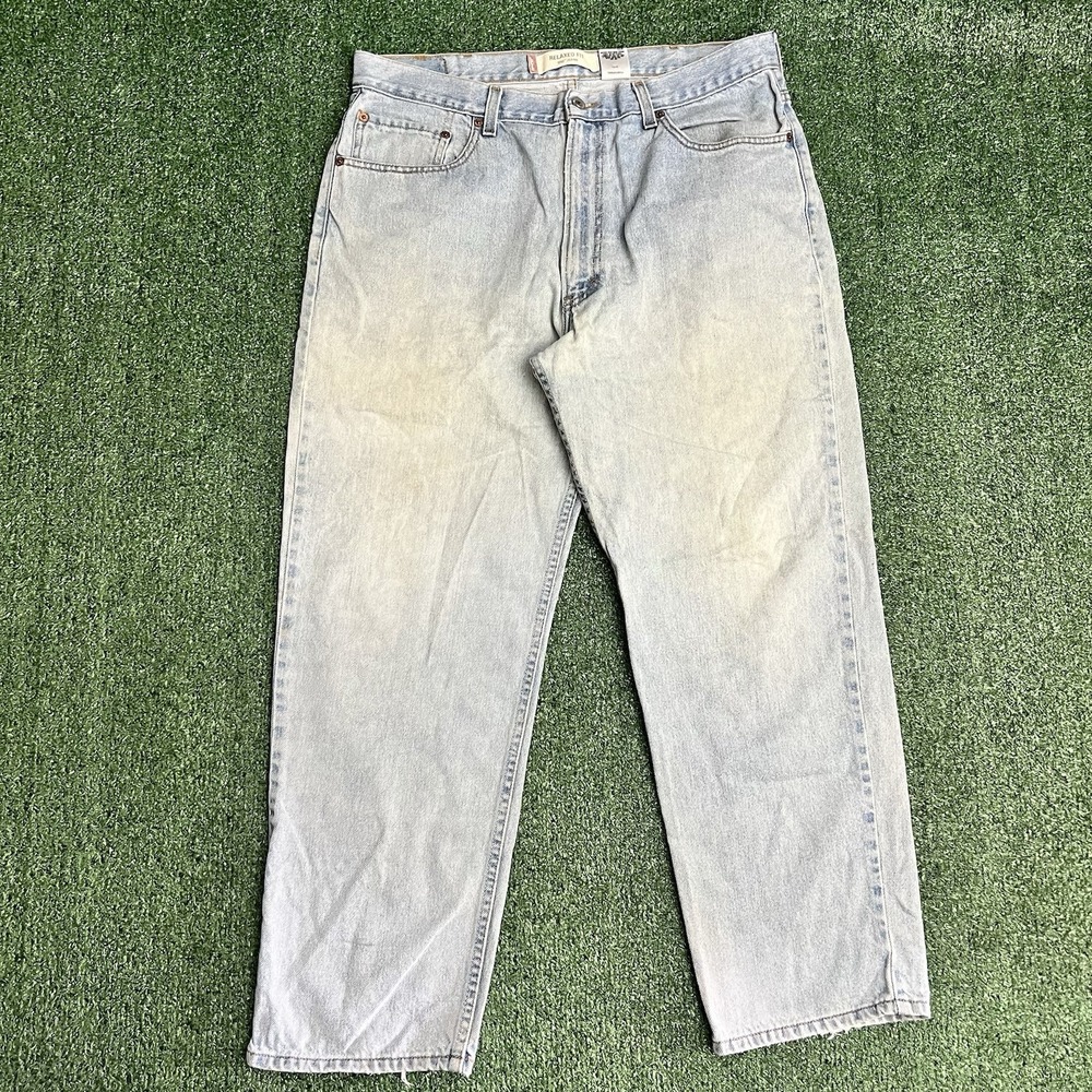 Levi's 550 Relaxed Fit Jeans Mens 38x30 Light Wash Blue Denim 100% Cotton Y2K